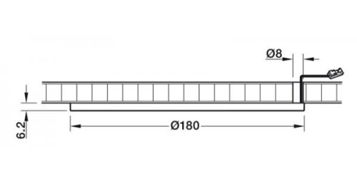 Đèn Led chiếu 3023 lắp nổi 24V Hafele 833.77.130 5 Kích thước của Đèn Led chiếu 3023 lắp nổi 24V Hafele 833.77.130