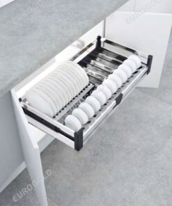Giá bát đĩa hộp gắn tủ dưới Inox 201 Eurogold EU133900