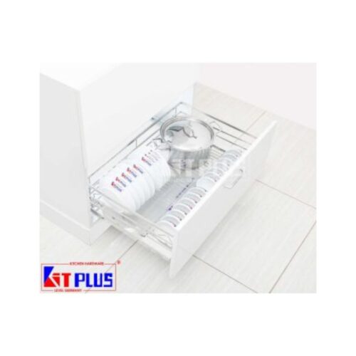 Giá xoong nồi, bát đĩa đa năng nan dẹt inox mờ Kit Plus BM VIP.70