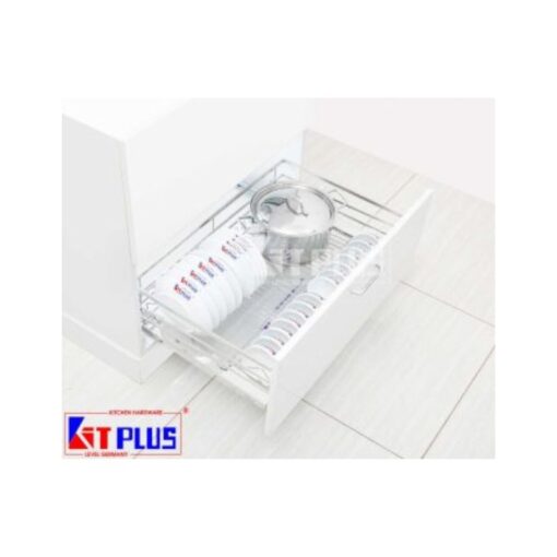 Giá xoong nồi, bát đĩa đa năng nan dẹt inox mờ Kit Plus BM VIP.70