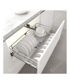 Giá xoong nồi, bát đĩa đa năng nan tròn Inox mờ Kit Plus DM90S