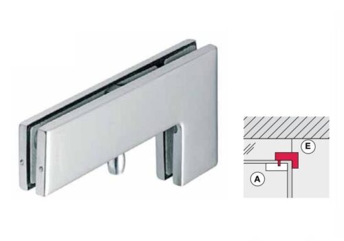 Kẹp kính chữ L Inox mờ Hafele 981.50.040