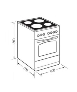Kích thước mặt bếp bếp tủ liền lò Kaff KF-IK60850