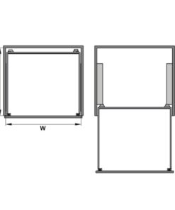 Kích thước rổ kéo lọt lòng 600 mm Hafele 540.26.667