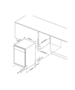Kích thước máy rửa chén âm toàn phần Fagor 3LVF-42IT