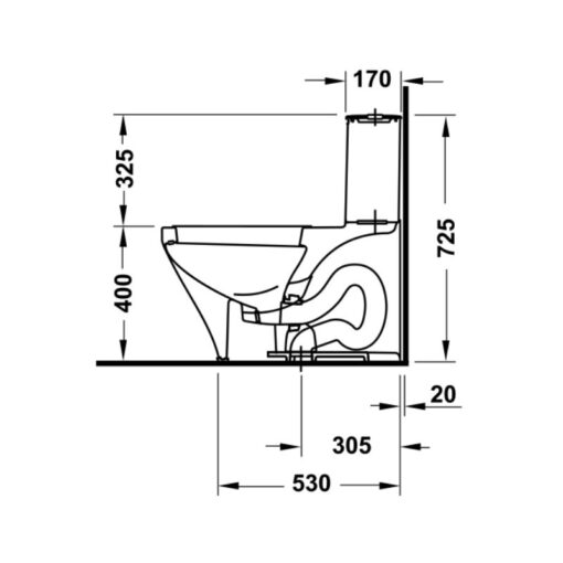 Lắp đặt bồn cầu 1 khối Duravit Durastyle Hafele 588.45.452