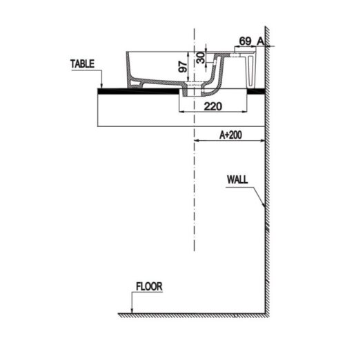 Lắp đặt chậu Lavabo sứ đặt bàn Sapporo 420 Hafele 588.79.031