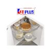 Mâm xoay Inox mờ cao cấp mở 3/4 - 270 Kit Plus DK.270