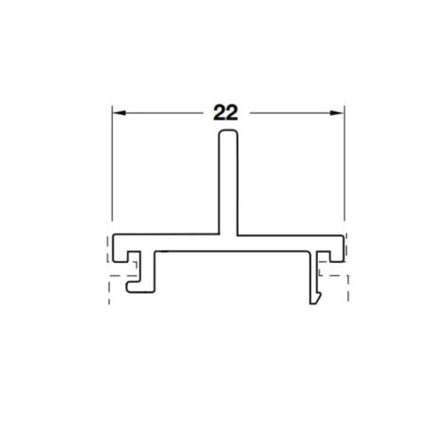 Nắp che thanh nhôm nối tường 3000mm Hafele 403.75.430