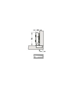 Bản lề Cucina Legato 334.00.064 mạ niken, đen