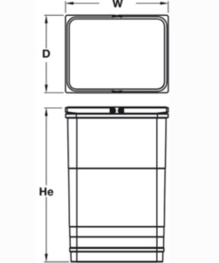 Thùng rác nhựa thay thế Hafele 502.90.501 8l