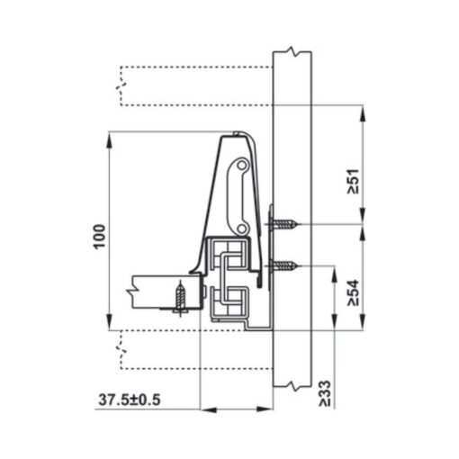 Ray hộp Hafele 552.75.705 Alto màu trắng, H84 X 500mm - Ảnh 2