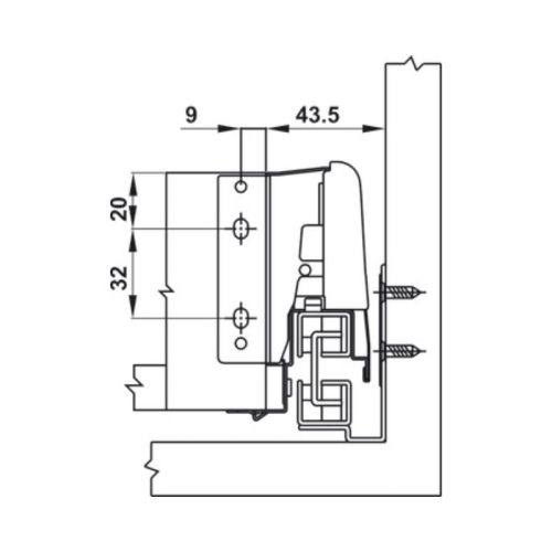 Ray hộp Hafele 552.75.705 Alto màu trắng, H84 X 500mm 9 Ray hộp Hafele 552.75.705 Alto màu trắng, H84 X 500mm