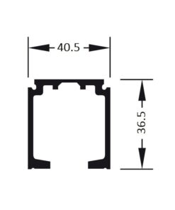 Kích thước của Ray trượt đơn dài 4000mm Hafele 941.62.761