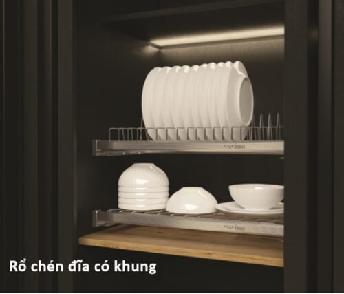 Rổ bát đĩa có khung Presto Hafele 544.40.004 Inox 304