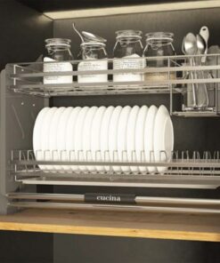 Rổ bát đĩa di động Cucina Lento 504.76.134 600mm Inox 304/ Xám