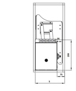 Kích thước của Rổ bát đĩa di động Cucina Lento 504.76.137 800mm Inox 304/ Xám
