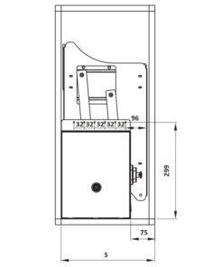 Kích thước của Rổ bát đĩa di động lướt tròn Lento Hafele 504.76.004 Inox 304