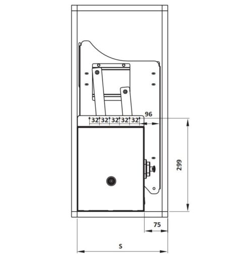 Kích thước của Rổ bát đĩa di động lướt tròn Lento Hafele 504.76.004 Inox 304