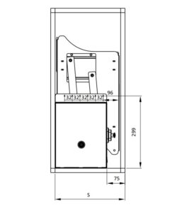Kích thước của Rổ bát đĩa di động lướt tròn Lento Hafele 504.76.007 Inox 304