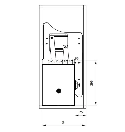 Kích thước của Rổ bát đĩa di động lướt tròn Lento Hafele 504.76.007 Inox 304