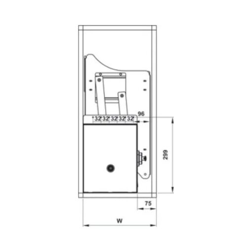 Kích thước của Rổ bát đĩa di động lướt tròn Lento Hafele 504.76.204 mạ chrome