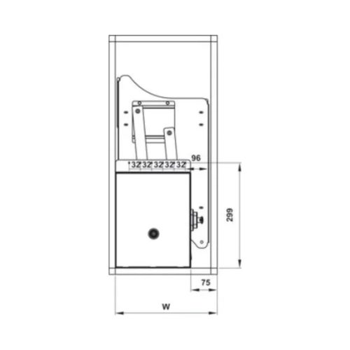 Rổ bát đĩa di động lướt tròn Lento Hafele 504.76.207 mạ chrome 5 Kích thước của Rổ bát đĩa di động lướt tròn Lento Hafele 504.76.207 mạ chrome