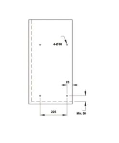 Kích thước của Rổ bát đĩa không khung Presto Hafele 544.40.025 Inox 304