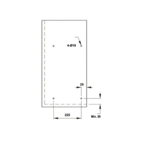 Kích thước của Rổ bát đĩa không khung Presto Hafele 544.40.025 Inox 304
