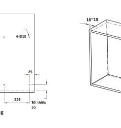 Kích thước của Rổ bát đĩa không khung Presto Hafele 544.40.027 Inox 304