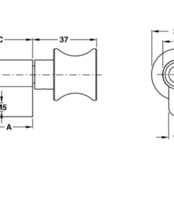 Ruột khóa 1 đầu vặn Hafele 916.08.853, 45,5mm Đồng thau