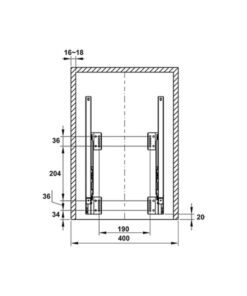 Thùng rác gắn cánh Hafele Viola 503.48.505