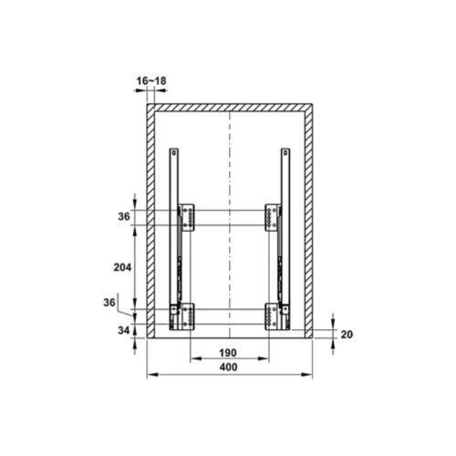 Thùng rác gắn cánh Hafele Viola 503.48.505