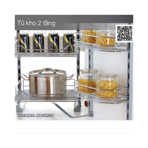 Tủ kho 2 tầng Inox hộp cánh mở Eurogod C040260