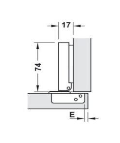 Bản lề trùm ngoài Metalla SM 110° giảm chấn Hafele 315.06.750