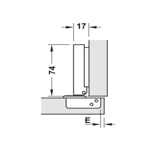 Bản lề trùm ngoài Metalla SM 110° giảm chấn Hafele 315.06.750