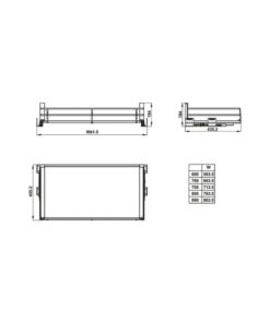 Bộ rổ bát đĩa Hafele Kason Flex 549.08.888 900mm