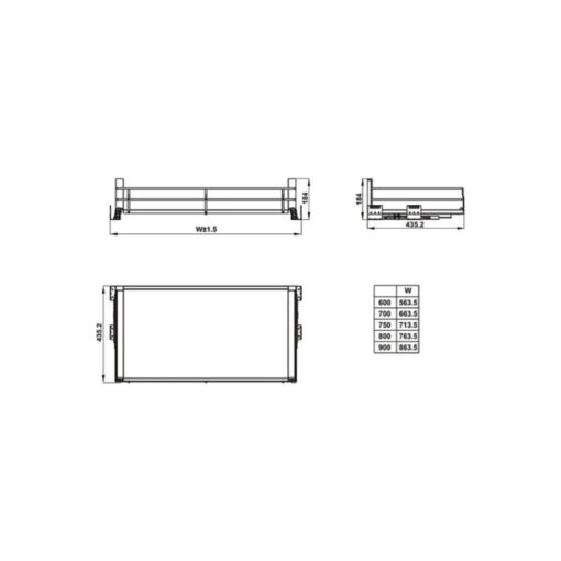 Bộ rổ bát đĩa Hafele Kason Flex 549.08.888 900mm