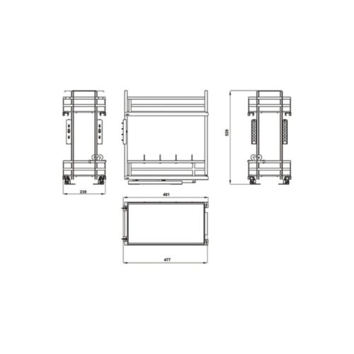 Bộ rổ gia vị Hafele Omero 549.20.823 300mm