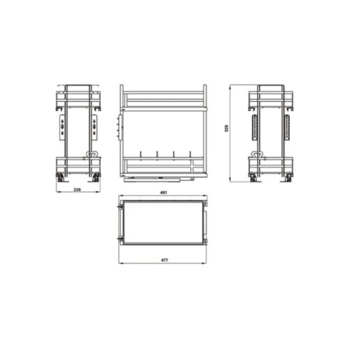 Bộ rổ gia vị Hafele Omero 549.20.825 400mm