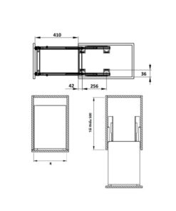 Bộ rổ gia vị, dao thớt Hafele Sonata 549.20.010 250mm