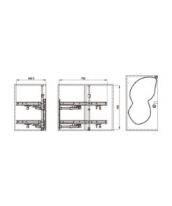 Bộ rổ góc Hafele Olla Move 541.01.804 (phải)