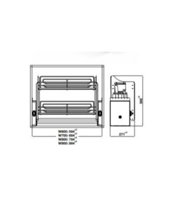 Bộ rổ nâng hạ Hafele Oria 504.76.507 800mm
