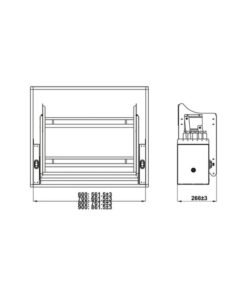 Bộ rổ nâng hạ Hafele Orio 504.76.815 700mm