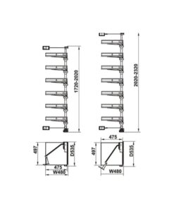 Bộ rổ xoay Hafele Kara Vario 595.82.805 6 tầng