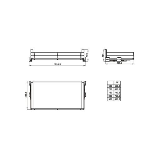 Bộ rổ xoong nồi Hafele Kason 549.08.864 600mm
