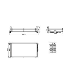 Bộ rổ xoong nồi Hafele Kason 549.08.868 900mm