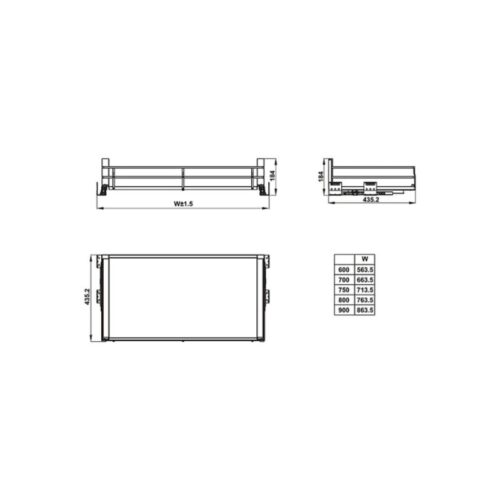 Bộ rổ xoong nồi Hafele Kason 549.08.868 900mm