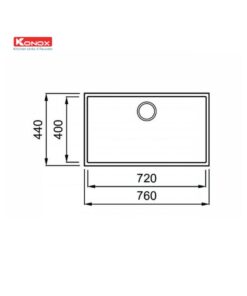 Thiết kế của Chậu rửa bát Granite Naros 760S Grey