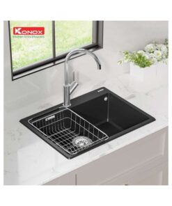 Chậu rửa bát Granite Ruvita 680 Black